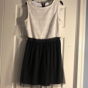 Black and white juniors dress